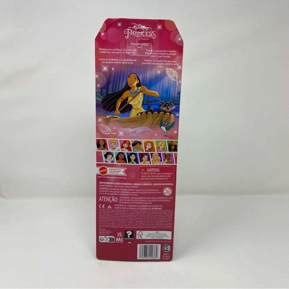 Disney Princess Dolls for 2023 Pochantas Posable‎ Fashion Doll with Accessories